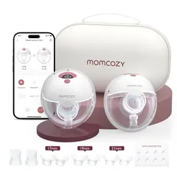 Momcozy M5 Smart APP Controlled Wearable Breast Pump, 2-Pack