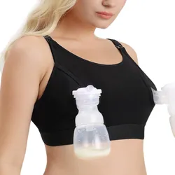 Momcozy Hands Free Pumping Bra, Adjustable Breast-Pumps Holding and Nursing Bra