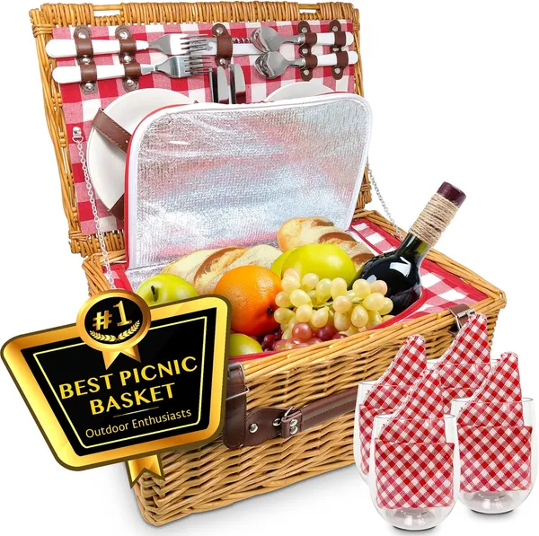 Nature Gear 4 Person Insulated XL Picnic Basket корзина для пикника