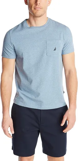 Nautica Men's Solid Crew Neck Short Sleeve T-Shirt