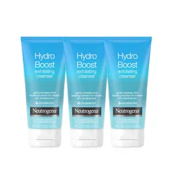 Neutrogena Hydro Boost Gentle Exfoliating Daily Facial Cleanser, 3