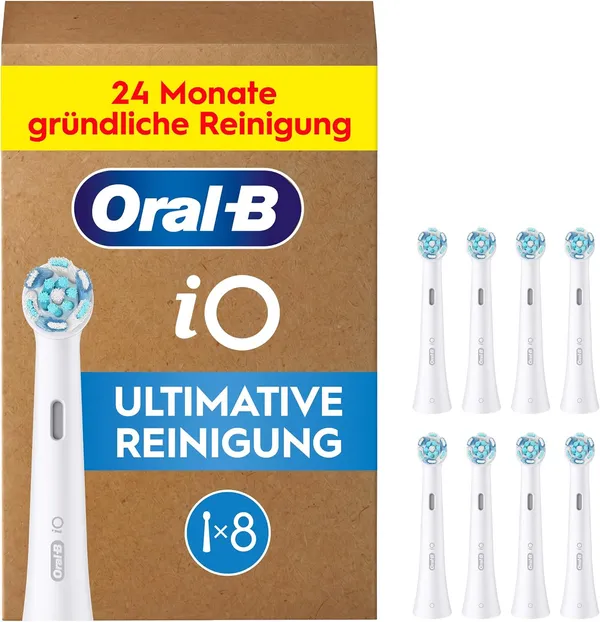 Oral-B Oral-B Replacement Toothbrush Heads iO Ultimate Cleaning Black FFU Electric Toothbrush Heads, 8