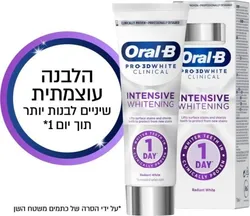 Oral-B Pro 3D White Clinical Radiant White отбеливающая зубная паста