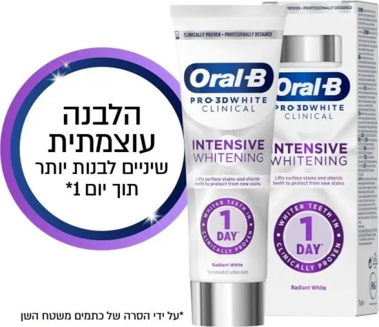 Oral-B Pro 3D White Clinical Radiant White отбеливающая зубная паста