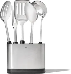 OXO Good Grips Stainless Steel Prep & Serve Kitchen Tool Set, 6