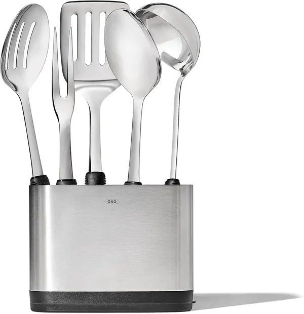 OXO Good Grips Stainless Steel Prep & Serve Kitchen Tool Set, 6