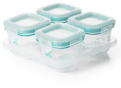 OXO Tot Glass Baby Blocks Контейнеры для хранения детского питания, 4