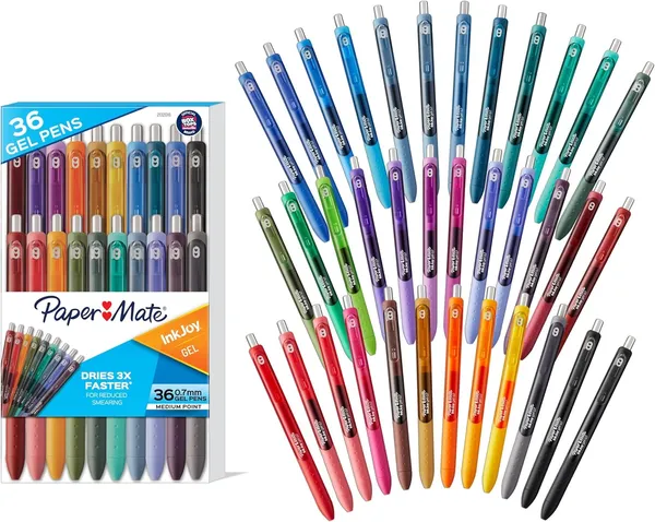 Paper Mate InkJoy Gel Retractable Gel Pens, 36