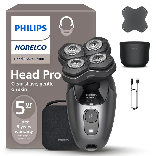 Philips Norelco HS7980/40 מכונת גילוח ראש סדרה 7000 Pro