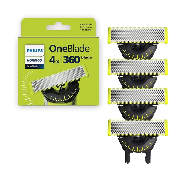Philips Norelco OneBlade 360 QP440/80 сменные лезвия, 4 шт.