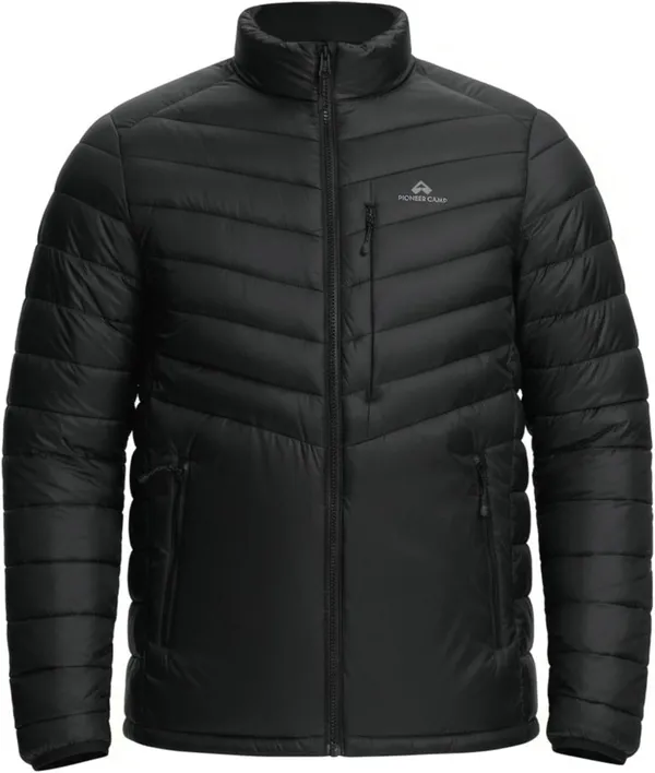 Pioneer Camp Black Puffer Jacket Мужская легкая водоотталкивающая стеганая куртка