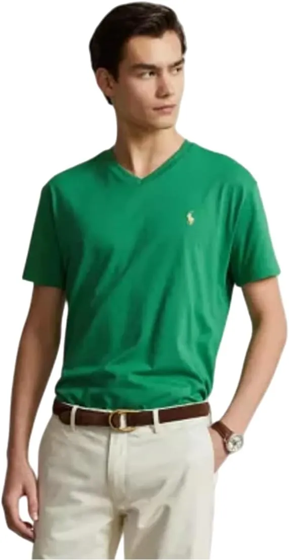 POLO RALPH LAUREN חולצת טי וי-נק צווארון קלאסי