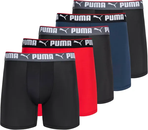 PUMA 5 Pack Performance Boxer Briefs