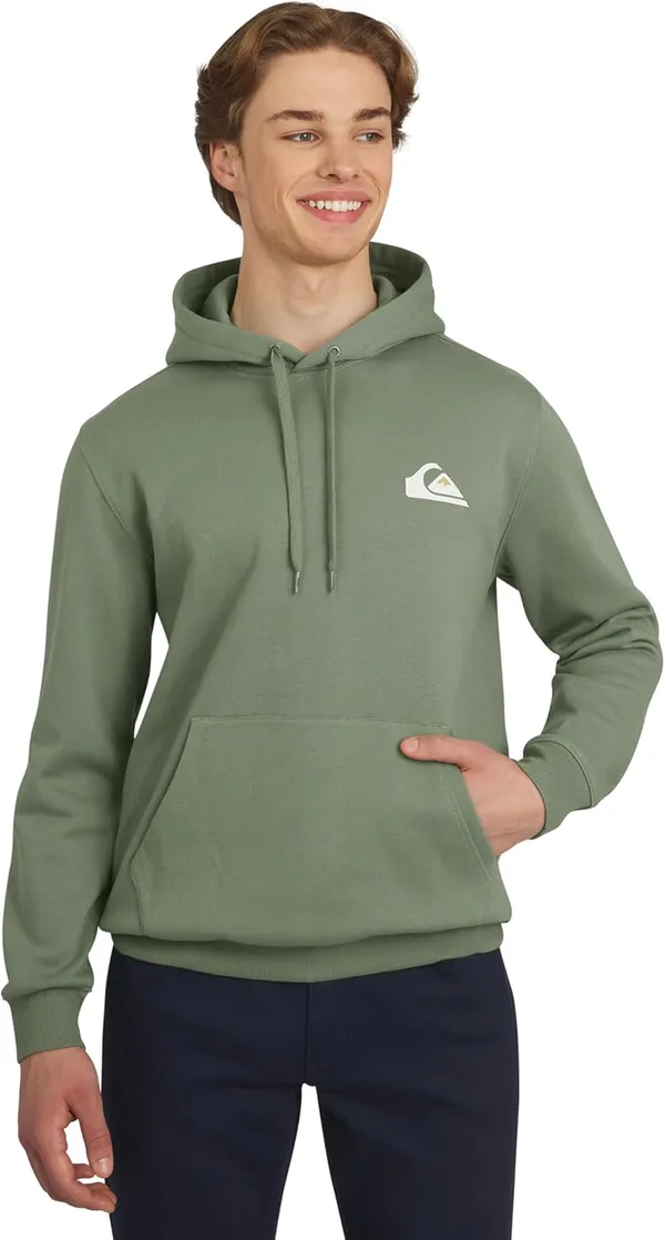 Quiksilver Regular Fit Super Soft Fleece Midweight Pullover Hooded Sweatshirt