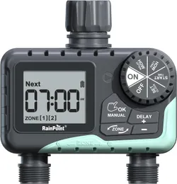 RAINPOINT 2 Zone Water Timer for Garden Hose