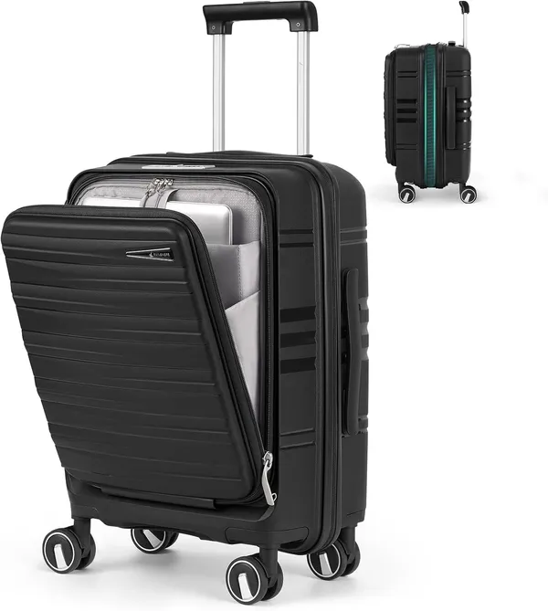 RAINSMORE Expandable Carry on Luggage 20 Inch, дорожный чемодан