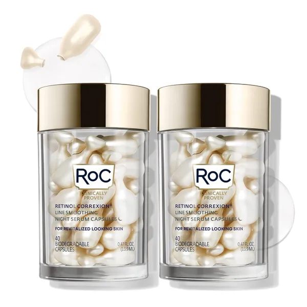 RoC Retinol Correxion ночная антивозрастная сыворотка от морщин, 80 капсул
