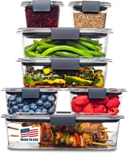Rubbermaid Brilliance Food Storage Containers, 14 Piece