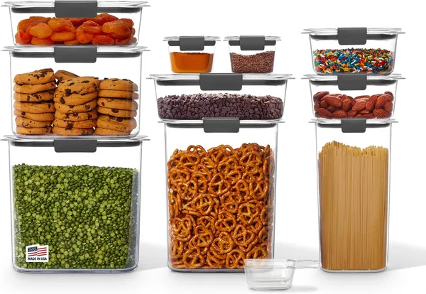 Rubbermaid Brilliance Pantry контейнеры для хранения продуктов и запасов, 10