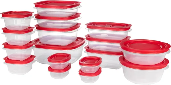 Rubbermaid EasyStore Контейнеры для хранения продуктов, набор 34 предмета
