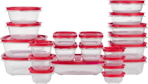 Rubbermaid EasyStore מיכלי אחסון מזון, סט 44 חלקים