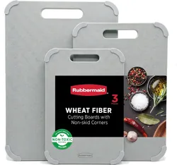 Rubbermaid Wheat Fiber Cutting Board Set, 3