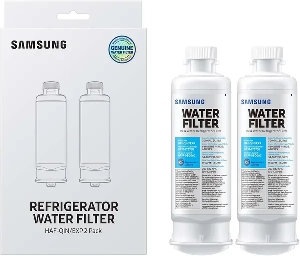 Samsung HAF-QIN-2P/EXP Refrigerator Water Filter, Pack of 2