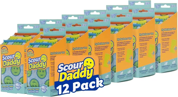 Scrub Daddy Scour Daddy משטח קרצוף, 12 יחידות