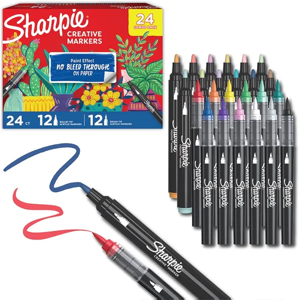 Sharpie Sharpie Creative Markers Acrylic Markers, 24