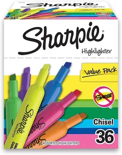Маркеры-текстовыделители Sharpie Tank, 36 штук