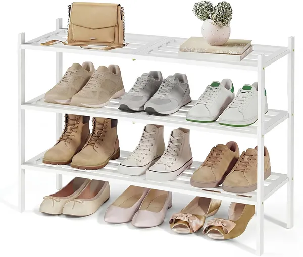 SONGMICS ULBS053WZ01 Bamboo Shoe Rack