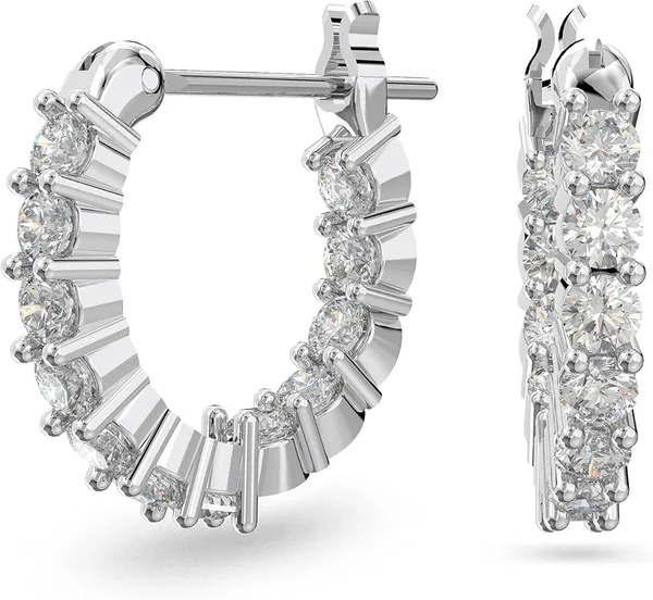Серьги-кольца Swarovski Matrix Vittore Mini, Белый Кристалл