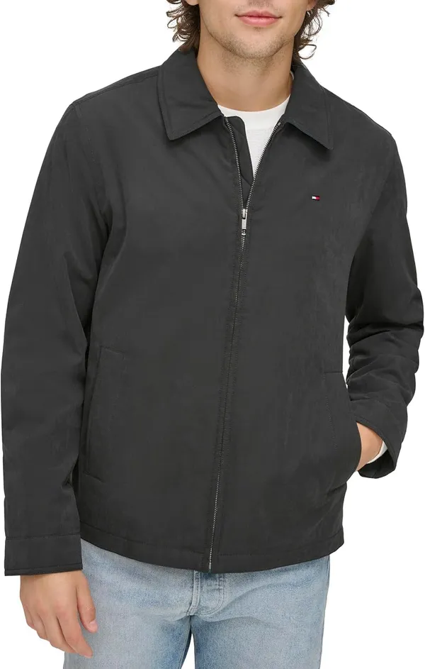 Tommy Hilfiger Men's Lightweight Microtwill Golf Jacket