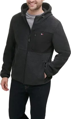 Tommy Hilfiger Мужская флисовая куртка с капюшоном