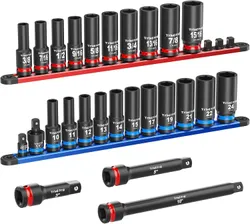 Trivd Frol 26pcs socket with rails סט בוקסות אימפקט עמוקות, 26 חלקים