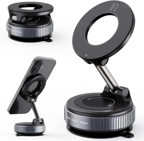 wofoboxair 2026 Upgraded Vacuum Magnetic Car Phone Holder