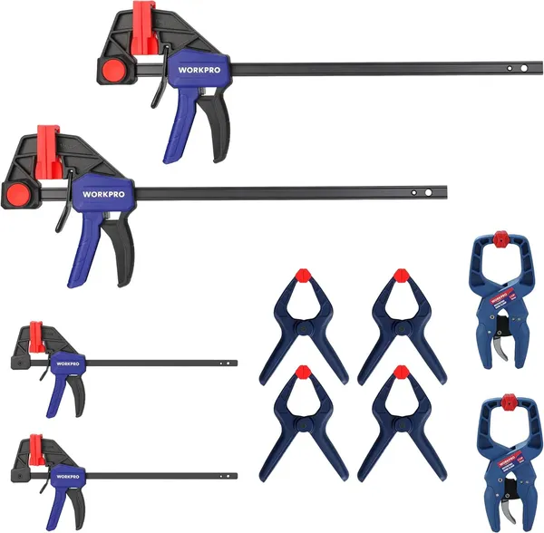 WORKPRO W001430 Woodworking Clamps Set, 10