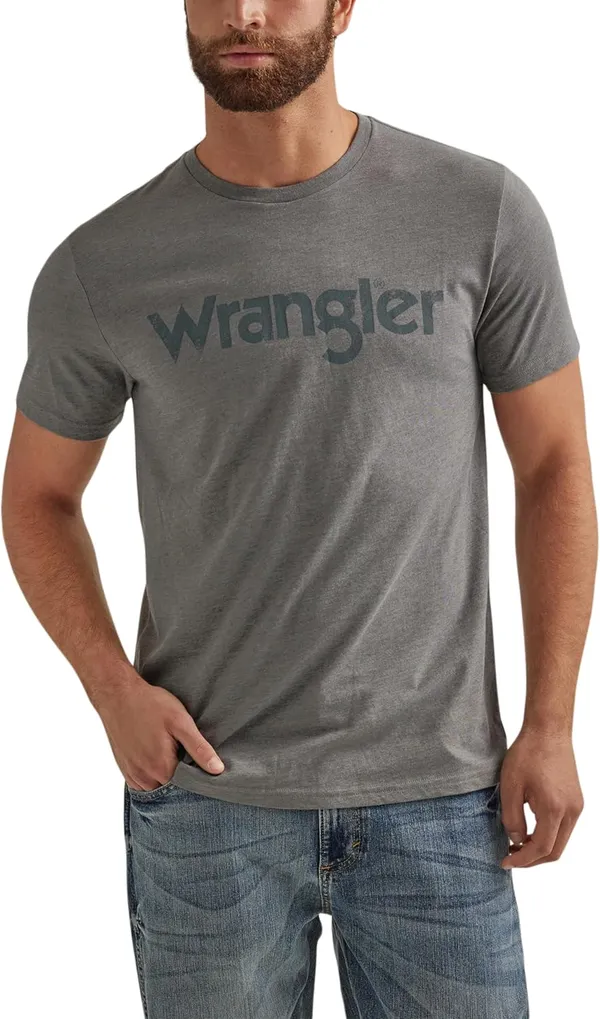 חולצת טי שירט קצרה עם צווארון עגול לגברים של Wrangler