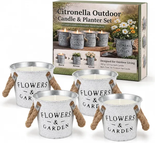YINUO LIGHT MD-Ca01105US Citronella Candles, 4